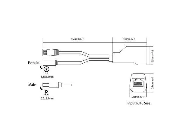 Alt view image 5 of 6 - Vszerda 4 Pairs Passive POE Injector & POE Splitter Kit, 10/100Mb/s RJ-45 Port Power Over Ethernet
