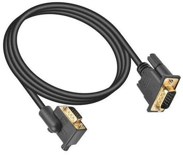 Main image of Vszerda VGA to VGA Cable 5ft, 90 Degree VGA Cable, Left Angle VGA Cord, 15 PIN VGA Monitor Cable, Computer Monitor Cable,VGA Male to Male Cord 1080p High Resolution