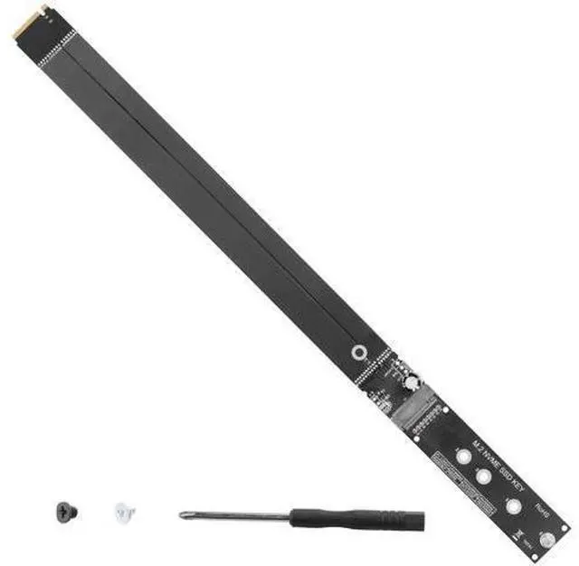 Main image of Vszerda M.2 NVMe SSD Extension Cable M2 M-Key NVME Male to Female Adapter for Motherboard SSD 2230/2242/2260/2280 NVME Support only (33 cm/13 in)