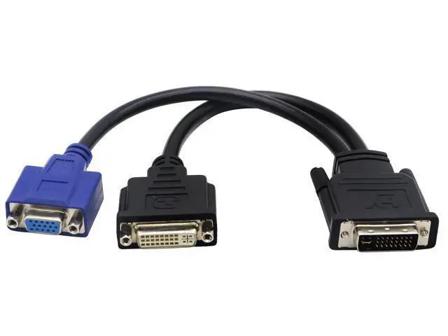 Alt view image 5 of 14 - Vszerda 10 in/30cm Wyse DVI Splitter Cable - DVI-I to VGA - M/F - Comparable to Wyse Y-Cable