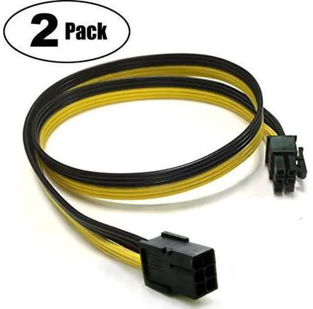 Main image of Vszerda 6 Pin PCIe Extension Cable PCIe 6 Pin Female to PCIe 6 Pin Male Extension Power Supply Cable 32 inches 18 AWG (2 Pack)