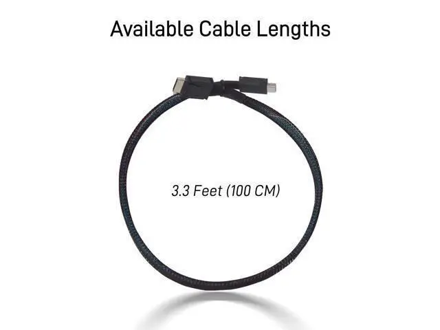 Alt view image 5 of 5 - Vszerda Oculink Cable PCIe 4.0 SFF-8611 4i Male Extension Cable for Oculink eGPU onexGPU Mini PC SSD, 3.3 feet (100 cm)