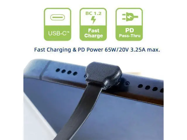 Alt view image 5 of 14 - Vszerda Angled USB-C Type C to USB-C Short Ultra Slim Flat USB2.0 Data Cable Power 2pcs/lot 65W Fast Charge for Laptop Tablet Phone 75mm