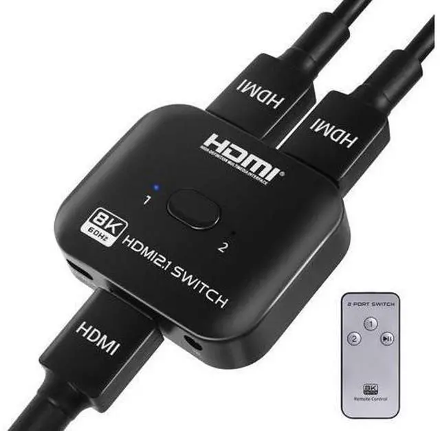 Main image of Vszerda 8K HDMI Switch Splitter 2 in 1 Out, Bi-Directional Switcher Support 48Gbps 4K@120Hz 8K@60Hz 4K@144Hz for PS5/PS4,HDTV,Xbox,Fire Stick