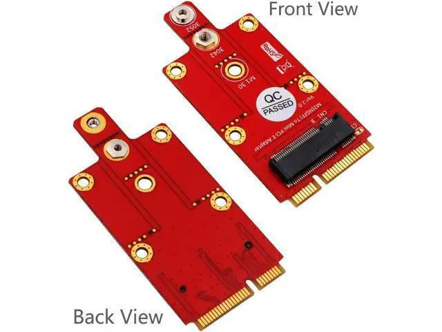 Alt view image 2 of 6 - Vszerda M.2 (NGFF) Key B to Mini PCI-E Adapter for 3G/4G/5G Module (Without Card Slots)