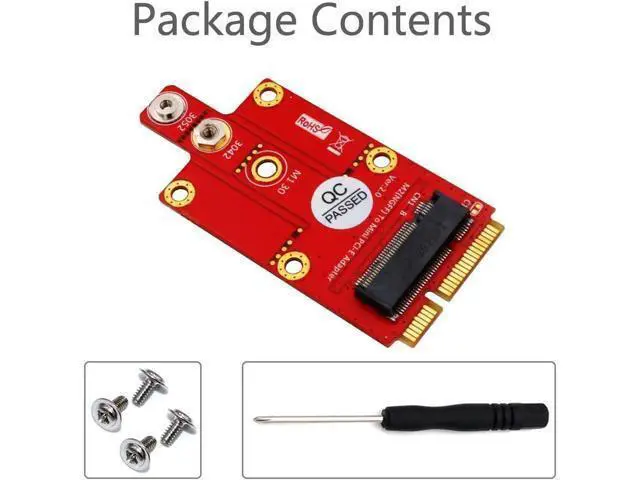Alt view image 6 of 6 - Vszerda M.2 (NGFF) Key B to Mini PCI-E Adapter for 3G/4G/5G Module (Without Card Slots)