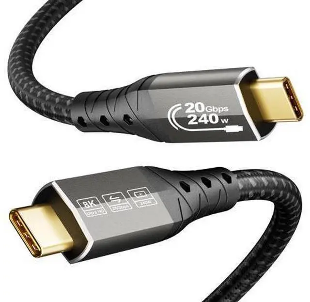 Main image of Vszerda USB C Data Cable 3.3FT, USB C 3.2 20Gbps Data Transfer, 8K@30Hz, 4K@60Hz/ 144Hz USBC to USBC Video Cable, 240W Fast Charge Type C for Thunderbolt 4, iPhone16, MacBook Pro, SSD, XPS (1m)
