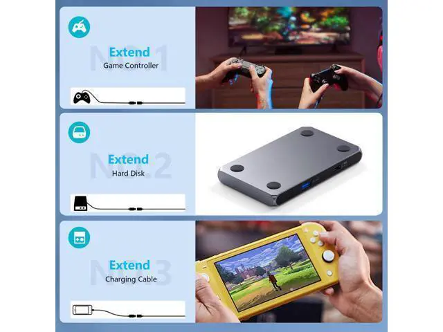 Alt view image 6 of 7 - usb c extension cable 10ft/3M,usbc female to male,long usb c monitor cableusb c video cable 4kusb c extension cable 20gbps240W PD Fast Charging Compatibility with thunderbolt 3 extension cable.