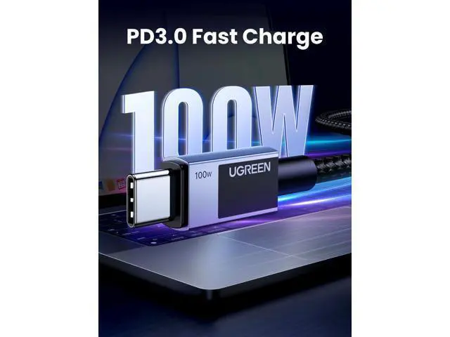 Alt view image 2 of 7 - UGREEN USB C to USB C Cable, 100W USB C Cable Fast Charging, Type C Cord USB C Charger Cable for iPhone 17/17 Pro/17 Pro Max/16, MacBook Pro/Air, Galaxy S25/S24, iPad Pro/Air, Pixel 9, 6.6FT