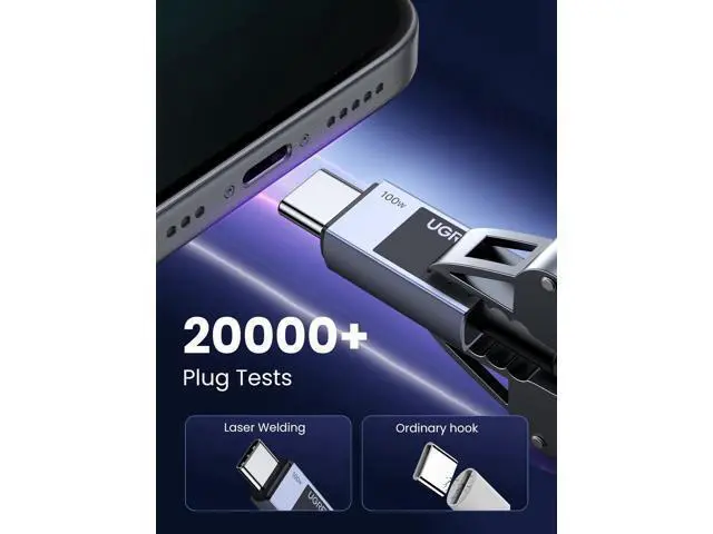 Alt view image 5 of 7 - UGREEN USB C to USB C Cable, 100W USB C Cable Fast Charging, Type C Cord USB C Charger Cable for iPhone 17/17 Pro/17 Pro Max/16, MacBook Pro/Air, Galaxy S25/S24, iPad Pro/Air, Pixel 9, 6.6FT