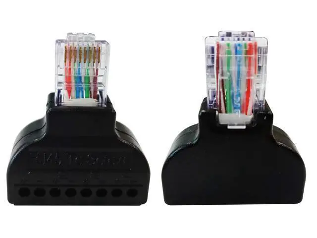 Alt view image 5 of 7 - Vszerda RJ45 Male Plug to 8P 8C Female Bolt Screw Type terminals Ethernet Gold Plated Net Network Plug Cable AV CCTV UTP Cat5 Cat6 Cat7 Connectors (1 Pack)