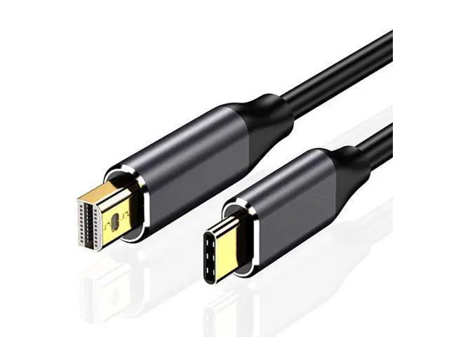 Alt view image 5 of 14 - Vszerda USB 3.1 Type C USB-C Source to Mini DisplayPort DP Displays Male 4K Monitor Cable for Laptop 1.8m