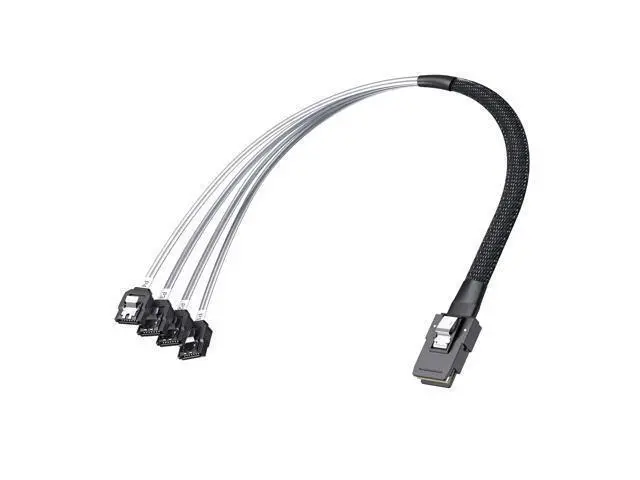 Alt view image 6 of 7 - Vszerda MiniSAS SFF-8087 Fan-Out Cable Breakout to 4xSATA, 6Gbps High-Speed Cable for RAID Controllers, Servers & Storage Enclosures, 1-m(3.3ft)