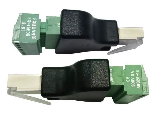 Alt view image 6 of 7 - Vszerda RJ45 Male Plug to 8P 8C Female Bolt Screw Type terminals Ethernet Net Network Plug Cable for AV CCTV UTP DVR Cat5 Cat5e Cat6 Cat7 in-Line Coupler 300V 8A(2 Pack/M)
