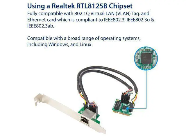 Alt view image 3 of 6 - Vszerda 2.5 Gigabit Ethernet Mini PCI-E Network Controller Card 10/100/1000/25000 Mbps RJ45 LAN Adapter Converter for Desktop PC,SI-MPE24073