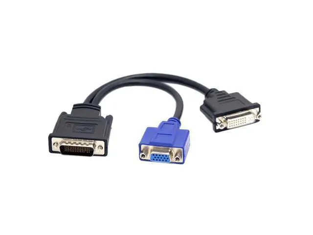 Alt view image 6 of 7 - Vszerda DMS 59pin Male to Dual DVI RGB VGA Female Extension Cable for GPU Graphics Card Displays