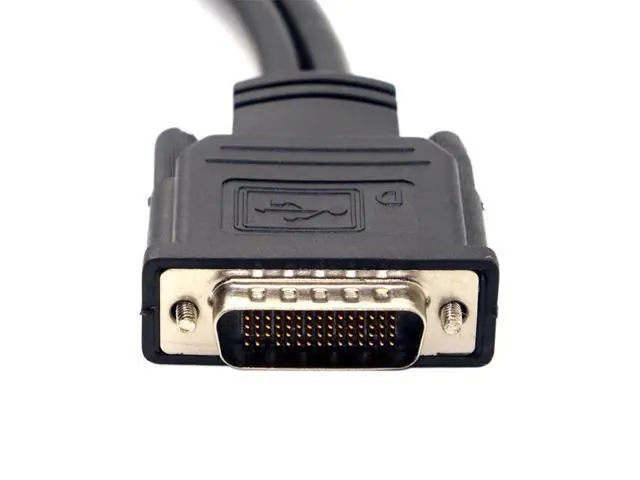 Alt view image 7 of 7 - Vszerda DMS 59pin Male to Dual DVI RGB VGA Female Extension Cable for GPU Graphics Card Displays