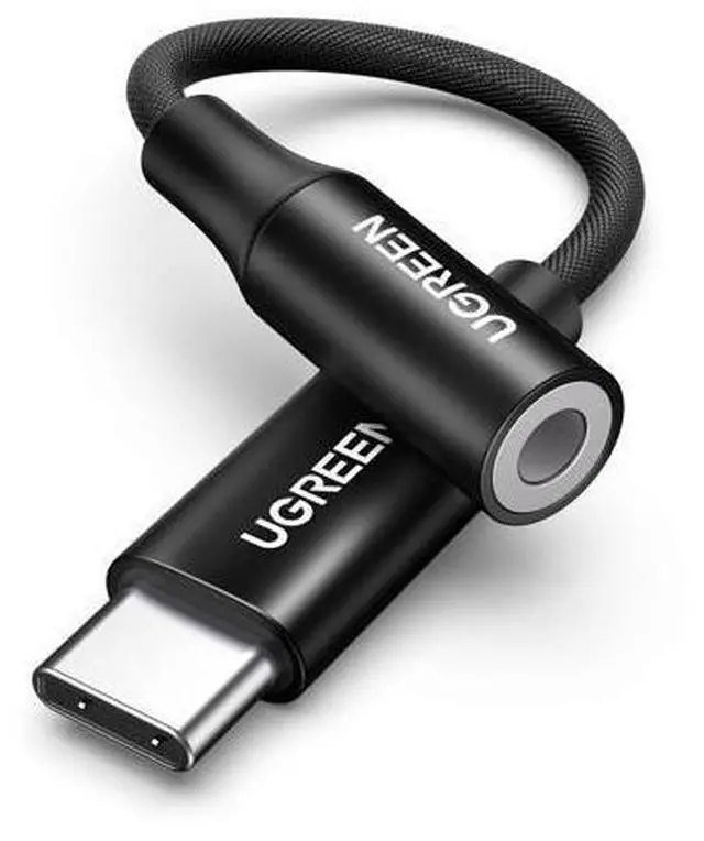 Main image of UGREEN USB C to 3.5mm Audio Adapter Type C to Headphone Aux Jack Dongle 24bit/96kHz HiFi DAC Cable Cord Compatible with iPhone 17 16 Pro Max/16 Plus, iPad, Galaxy S25 S24 Ultra, Pixel 10, Black