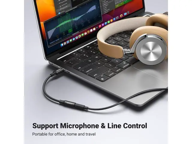 Alt view image 4 of 7 - UGREEN USB C to 3.5mm Audio Adapter Type C to Headphone Aux Jack Dongle 24bit/96kHz HiFi DAC Cable Cord Compatible with iPhone 17 16 Pro Max/16 Plus, iPad, Galaxy S25 S24 Ultra, Pixel 10, Black