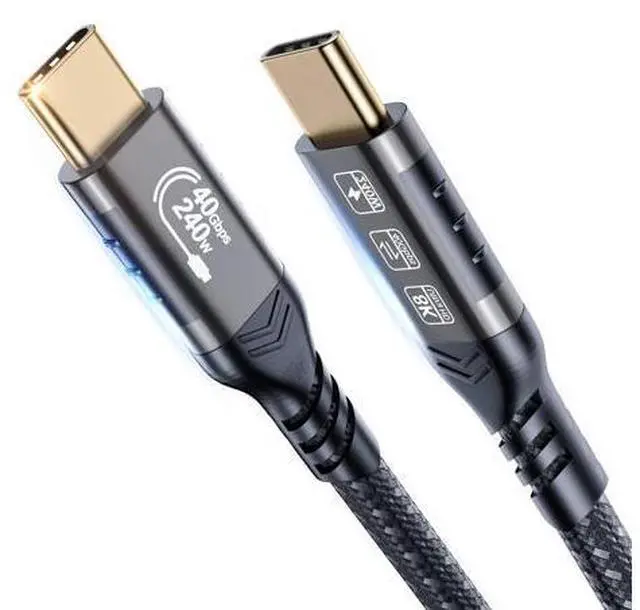 Main image of Vszerda USB 4 Cable 3.3 ft, Supports 8K HD Display, 40 Gbps Data Transfer, 240W Charging USB C to USB C Cable, Compatible with Thunderbolt 4/3, Type-C Laptop, Hub, Docking, and More
