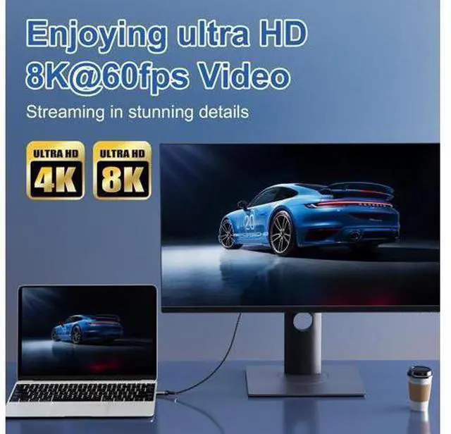 Alt view image 6 of 7 - Vszerda USB4 Cable 5ft - 240W Charging (40Gbps, 240W, 8K Video), Compatible with Thunderbolt 4/3 USB C to USB C for MacBook, iPad Pro, iPhone 15, Dock, Hub