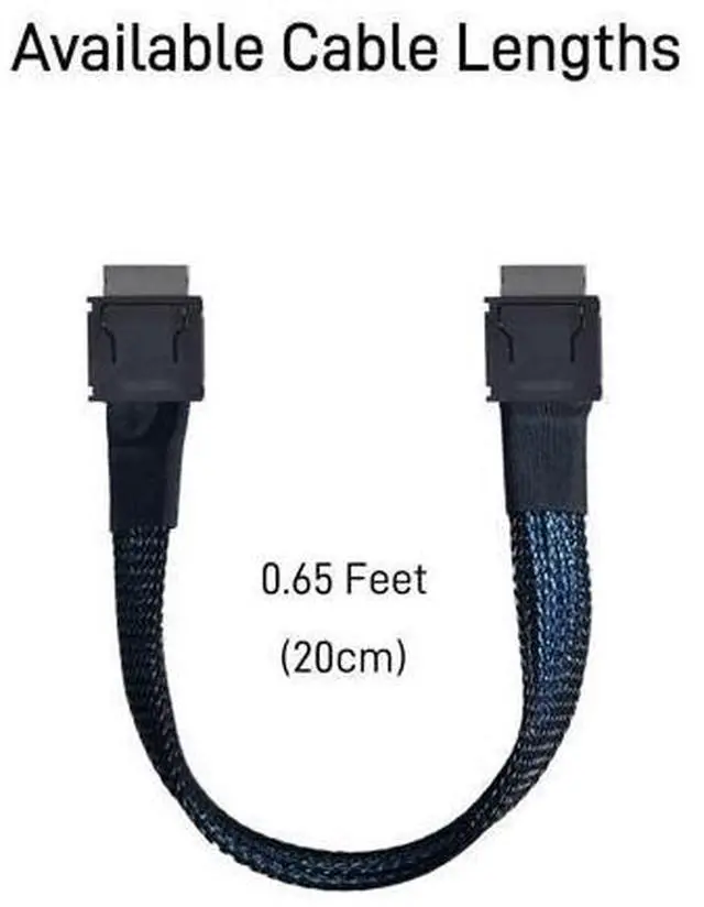 Alt view image 5 of 6 - Vszerda Oculink Cable PCIe 4.0 SFF-8611 4i Male Extension Cable for Oculink eGPU onexGPU Mini PC SSD, 0.6 feet (20 cm)
