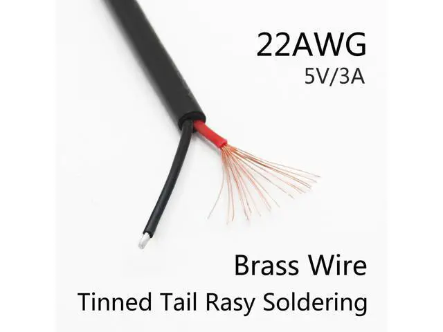 Alt view image 4 of 6 - Vszerda 4Pcs 90 Degree USB C to 2 Pin Bare Wire Open End Wire 1M/3FT, Right Angle USB Type C Male Plug Pigtail Power Cable 22AWG 5V/3A, for USB C Equipment Installed or Replacement Repair DIY Cable