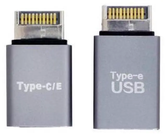 Main image of Vszerda 2pcs USB 3.1 Front Panel Header Male Type-E to Type-A & Type-C USB-C Motherboard Extension Data Adapter