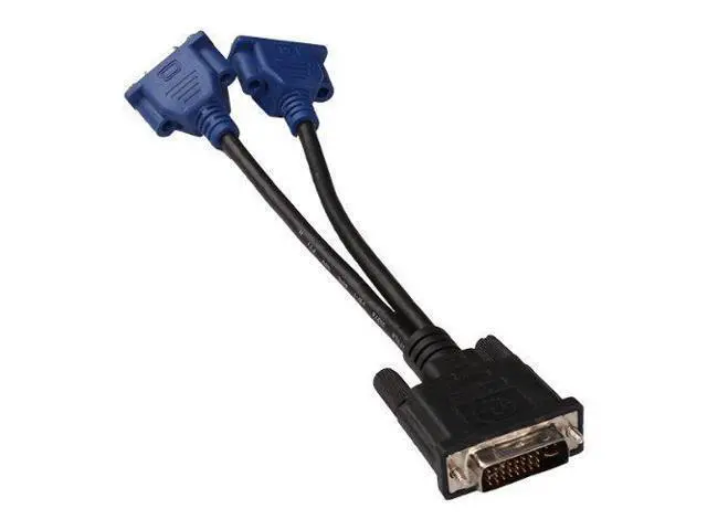 Alt view image 5 of 7 - Vszerda DVI to 2X VGA Splitter Cable, Black, Supports Multiple Audio Formats, Connects 1 DVI Device to 2 Monitors/Projects