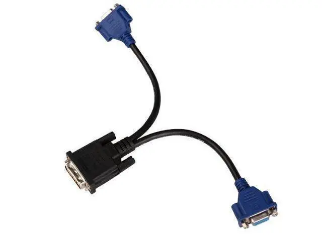 Alt view image 6 of 7 - Vszerda DVI to 2X VGA Splitter Cable, Black, Supports Multiple Audio Formats, Connects 1 DVI Device to 2 Monitors/Projects
