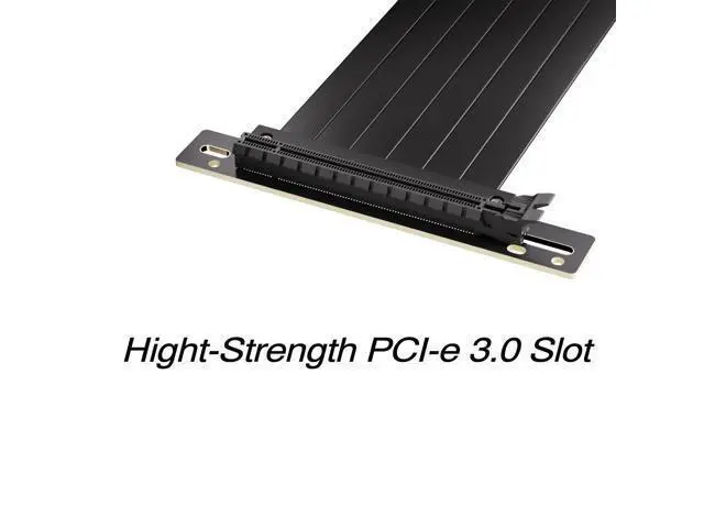 Alt view image 2 of 6 - Vszerda PCI-E 3.0 16X PCI-e Extension Cable 16x Flexible Cable High Speed Extension Port Adapter PCIe Riser Cable 20CM