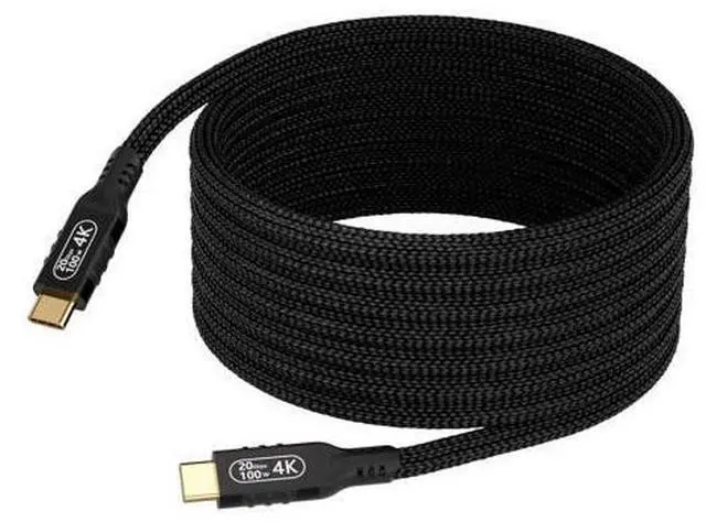 Main image of Vszerda USB c Cable 3.2 gen 2 Data Transfer 20gbpsType C to Type C Long Cable 16.5ft/5m PD 100W Fast Charge4k@60hz Video Cable for Monitor.