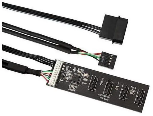 Main image of Vszerda USB 2.0 9pin 10pin Header 1 to 4 Female Splitter Extension Cable HUB with IDE 5V Power Connector Adapter Port Multilier