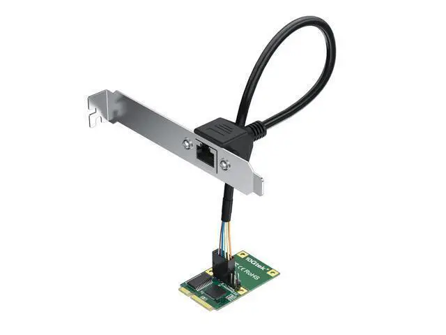 Alt view image 3 of 5 - Vszerda Mini PCIe Gigabit Ethernet Network Card, Single RJ45 Port, 1G NIC Compare to Intel I210AT, with 30-cm Cable, Mini Pice Interface, not for M.2