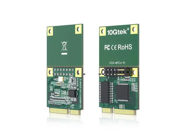 Alt view image 4 of 5 - Vszerda Mini PCIe Gigabit Ethernet Network Card, Single RJ45 Port, 1G NIC Compare to Intel I210AT, with 30-cm Cable, Mini Pice Interface, not for M.2