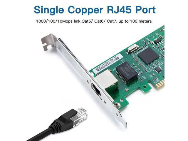 Alt view image 2 of 6 - Vszerda Gigabit PCIe NIC with Intel 82573 Chip, 1Gb Network Card Compare to Intel 82573 NIC, Single RJ45 Port, PCI Express X1, Ethernet Card with Low Profile for Windows/Windows Server/Linux