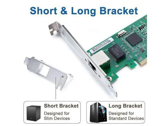 Alt view image 3 of 6 - Vszerda Gigabit PCIe NIC with Intel 82573 Chip, 1Gb Network Card Compare to Intel 82573 NIC, Single RJ45 Port, PCI Express X1, Ethernet Card with Low Profile for Windows/Windows Server/Linux