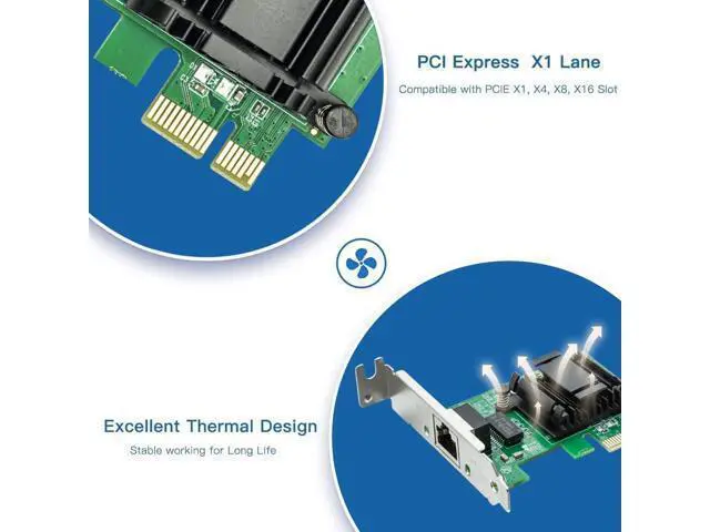 Alt view image 5 of 7 - Vszerda Gigabit PCIe NIC with Intel 82574L Chip, 1Gb Network Card Compare to Intel EXPI9301CT/ EXPI9301CTBLK NIC, Single RJ45 Port, PCI Express X1, Ethernet Card for Windows/Windows Server/Linux