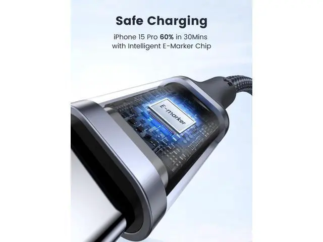 Alt view image 4 of 7 - UGREEN USB C to USB C Cable, 100W 2-Pack USB C Charger Cable for iPhone 17/17 Air/17 Pro/17 Pro Max/16, MacBook Pro, iPad Pro, Dell XPS, Samsung Galaxy S25/S24/S23 Ultra, Switch, Pixel, 6.6FT Black