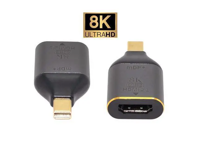 Alt view image 4 of 7 - Vszerda Mini DisplayPort 1.4 Source to HDMI 2.0 Display 8K 60hz UHD 4K Mini-DP to HDMI Male Monitor Adapter Connector