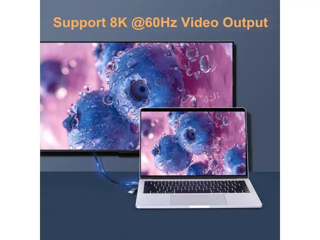 Alt view image 5 of 7 - Vszerda USB C Cable,USbC 3.2 Gen 2X2 20Gbps,Multi Functional 2in1 USB A to Type C 8K@60Hz UHD Video 5A/240W PD3.1 Fast Charge Cord Compatible with Thunderbolt 3/4 MacBook Pro Samsung (USB C 200CM)