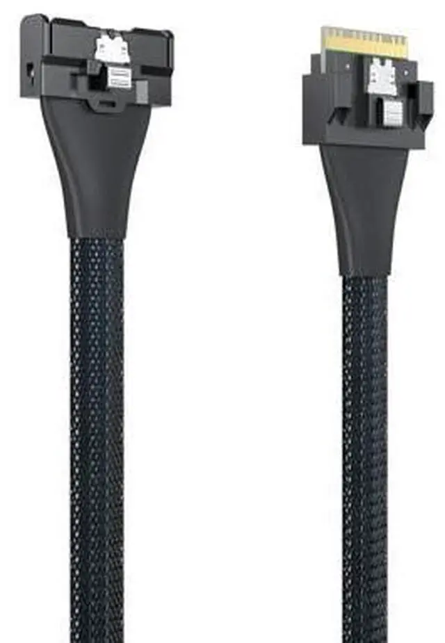 Main image of Vszerda SlimSAS to MCIO Cable, SFF-8654 8i to MCIO SFF-TA-1016 8i, Mini Cool Edge IO, Straight, PCIe4.0, 85-ohm, 0.75~0.8m(2.46~2.62ft)
