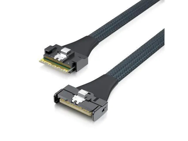 Alt view image 2 of 3 - Vszerda SlimSAS to MCIO Cable, SFF-8654 8i to MCIO SFF-TA-1016 8i, Mini Cool Edge IO, Straight, PCIe4.0, 85-ohm, 0.75~0.8m(2.46~2.62ft)