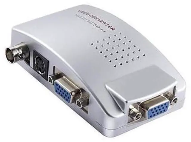 Main image of Vszerda VGA to BNC S-Video Converter Box Adapter Coaxial Video Out