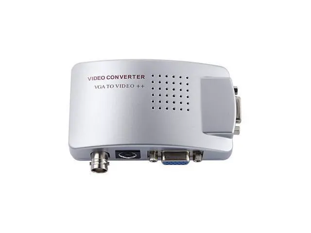 Alt view image 2 of 5 - Vszerda VGA to BNC S-Video Converter Box Adapter Coaxial Video Out