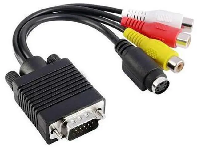 Main image of Vszerda VGA SVGA to S-Video 3 RCA AV VGA to Video TV Out S-Video AV Adapter Converter for PC Computer Laptop