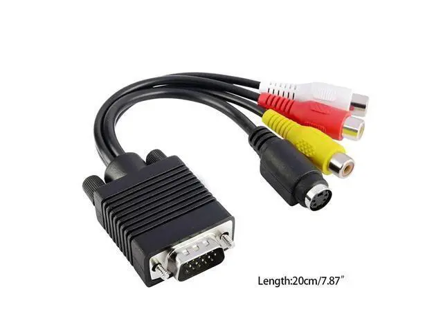 Alt view image 5 of 7 - Vszerda VGA SVGA to S-Video 3 RCA AV VGA to Video TV Out S-Video AV Adapter Converter for PC Computer Laptop