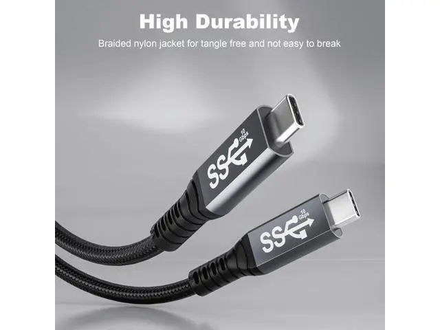 Alt view image 6 of 7 - Vszerda 2pack USB c Cable 3.3FT,usbc to usbc 3.1,10gbps Data Transfer USB-c Video 4K Monitor Cable 100W High Speed Fast Charging Cord Compatible with Thunderbolt3
