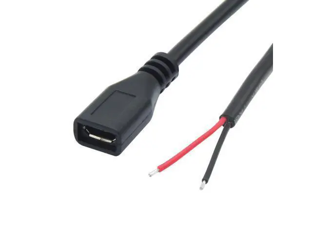 Alt view image 2 of 7 - Short Micro USB Female 2 Pin Bare Wire,30cm/11.8in Micro USB to Open End Pigtail Power Cable Easy Soldering,Micro USB 22AWG 3A for Micro USB Equipment Installed or Replace Repair DIY Cable(4Pcs)
