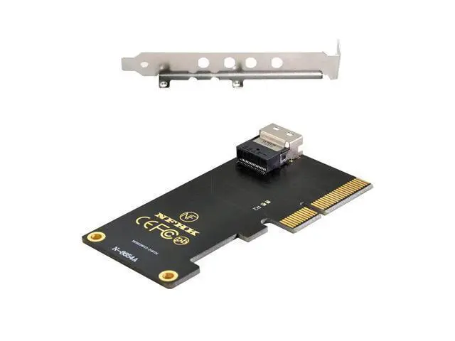 Alt view image 2 of 7 - Vszerda PCI-E 4X to U.2 U2 Kit SFF-8639 to SFF-8654 Slimline SAS NVME PCIe SSD Adapter for Mainboard